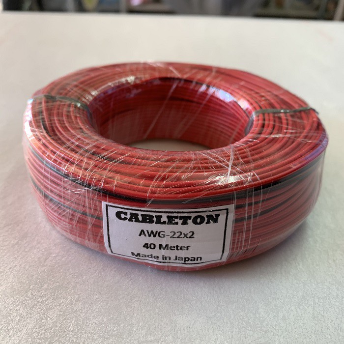 Kabel AWG 22 x 2 CABLETON JAPAN Hitam Merah Per Meter