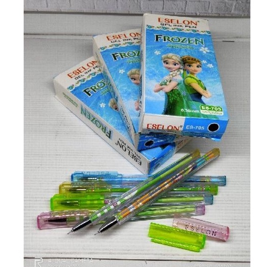 pulpen/bulpen/ballpoin/pena gel eselon Frozen 0.35 isi 1 lusin/12 pcs