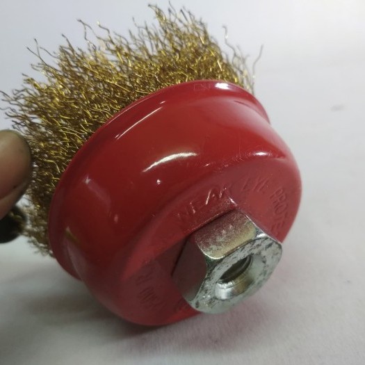 Mata gerinda sikat kawat kuningan wire mangkok cup brush 60mm