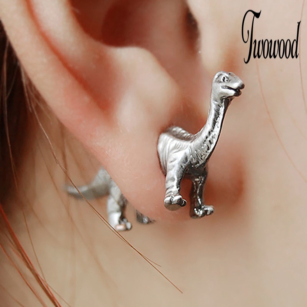 Anting Desain Dinosaurus Bahan Alloy Untuk Pria Dan Wanita