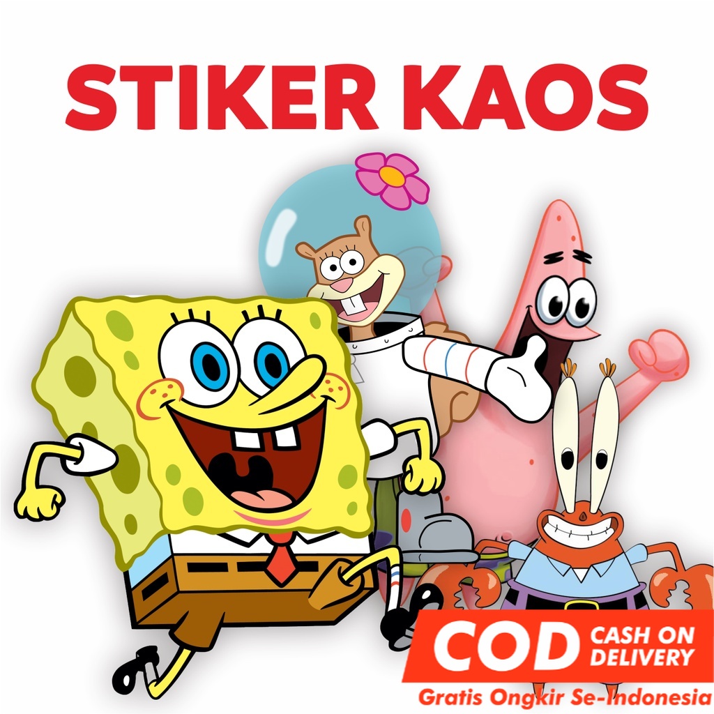

Sablon Setrika | Sticker Kain Spongebob - Stiker Baju - SPONGEBOB - SPONGE BOB - STIKER LABEL NAMA ondol