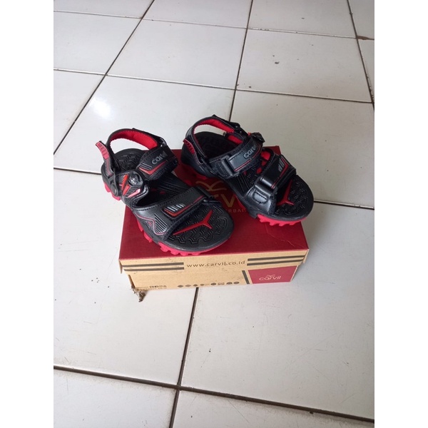 Sandal gunung anak CARVIL VIPER 01 BLACK RED