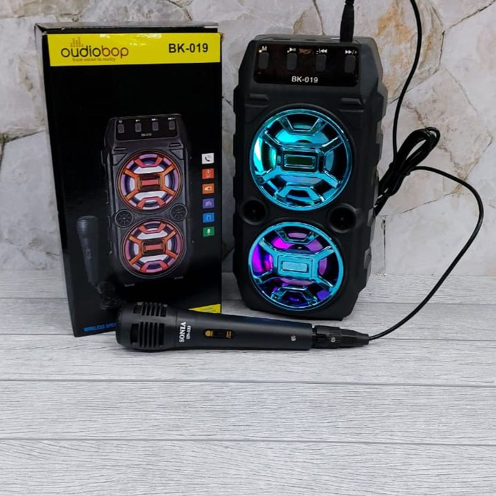 Speaker Bluetooth Karaoke BK-019 - Speaker Karaoke Free Microphone