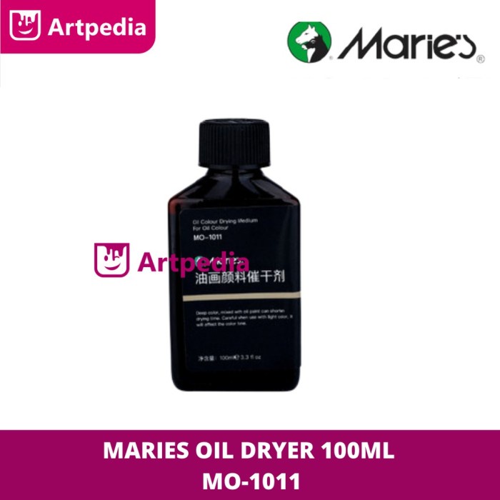 

PASTEL-DRY-OIL- MARIES OIL COLOUR DRYING MEDIUM 100ML MO-1011 / OIL COLOUR MEDIUM -OIL-DRY-PASTEL.
