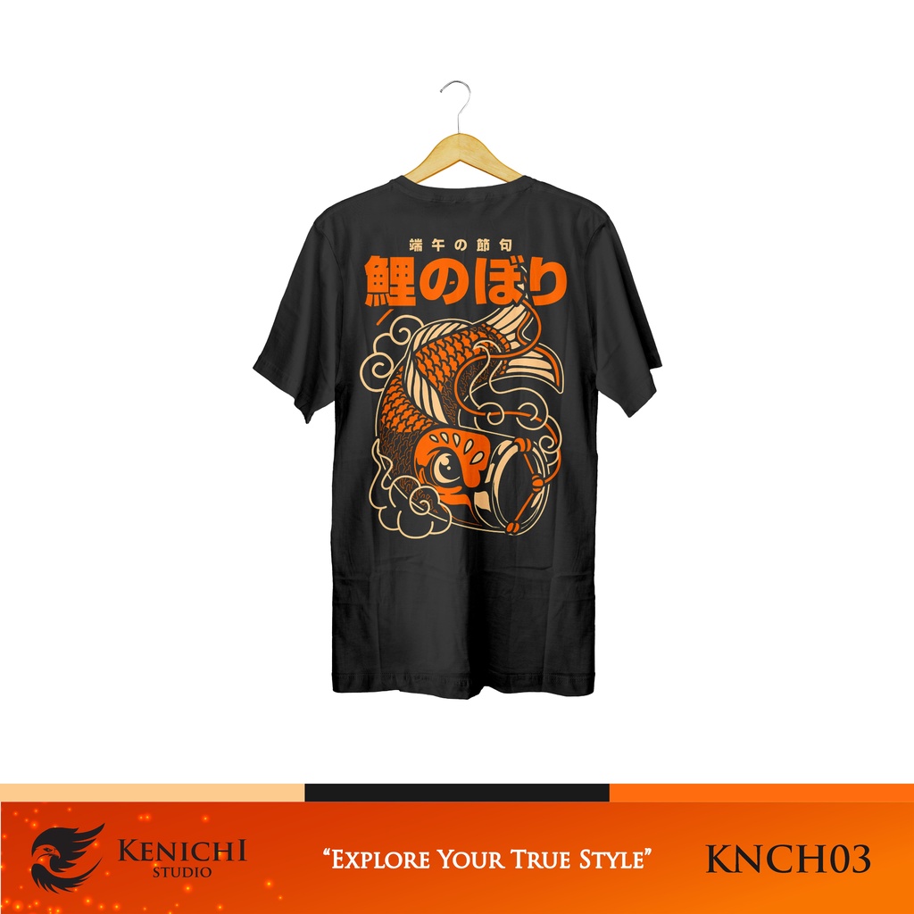 T-Shirt Koi Nobori Black Custom