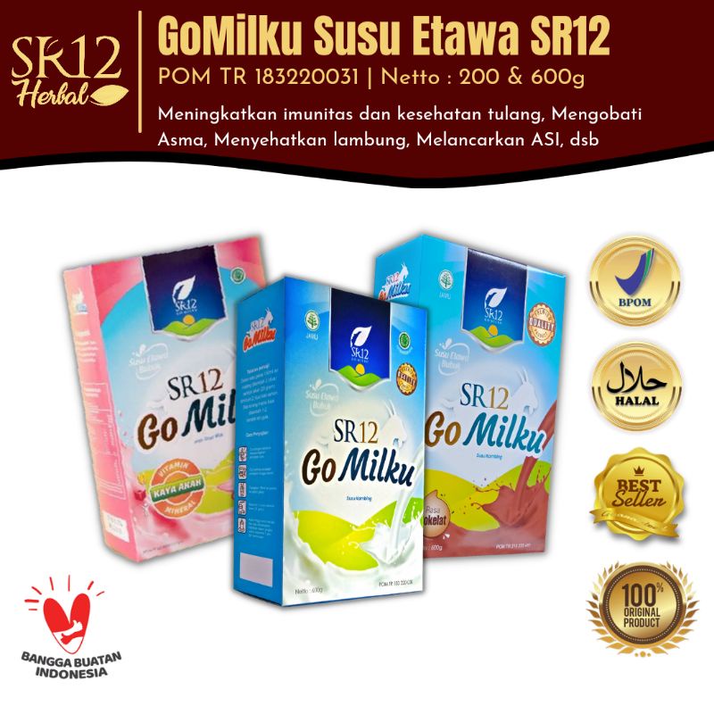 

Gomilku Go Milku 600gr Susu Kambing Etawa Bubuk SR12 Original Plain Strobery Coklat Ikan Gabus Daun Kelor Madu Gak Bau Prengus Amis Tanpa Tambahan Gula Menyehatkan Tulang Sendi Lambung Mencerdaskan Otak Anak Mengobati Asma Saluran Pernapasan