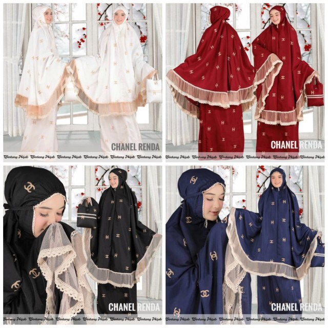 Mukena rayon LV renda tile terbaru terlaris