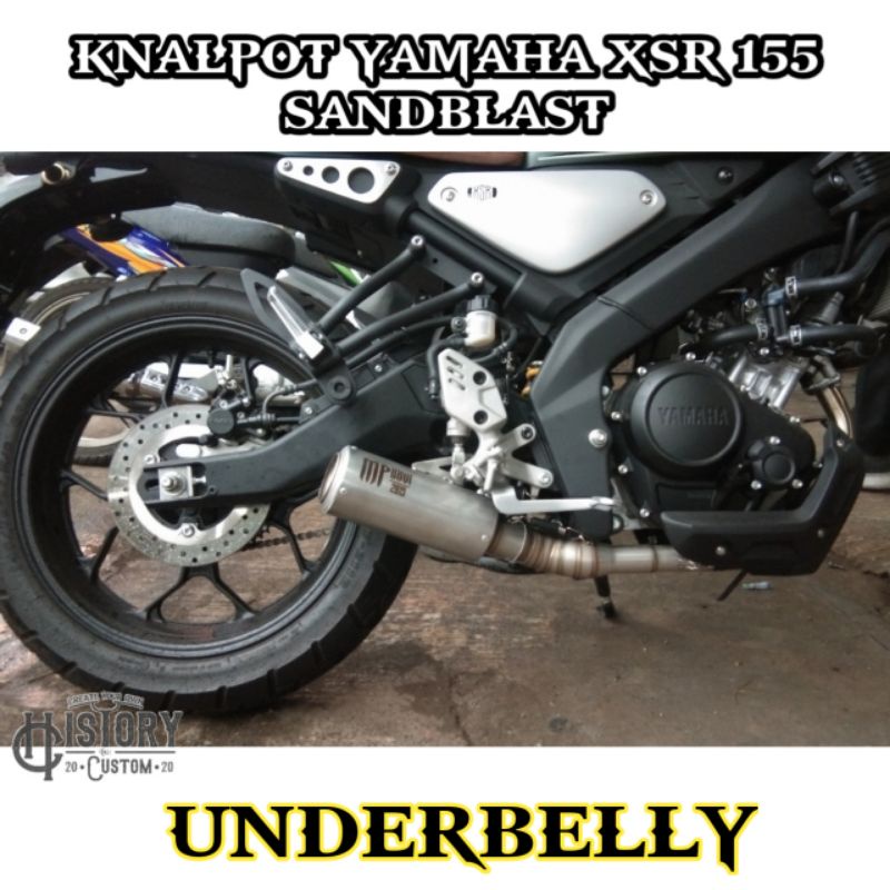 Knalpot Yamaha XSR 155 History Custom / knalpot xsr sandblast / bass gahar / bass adem