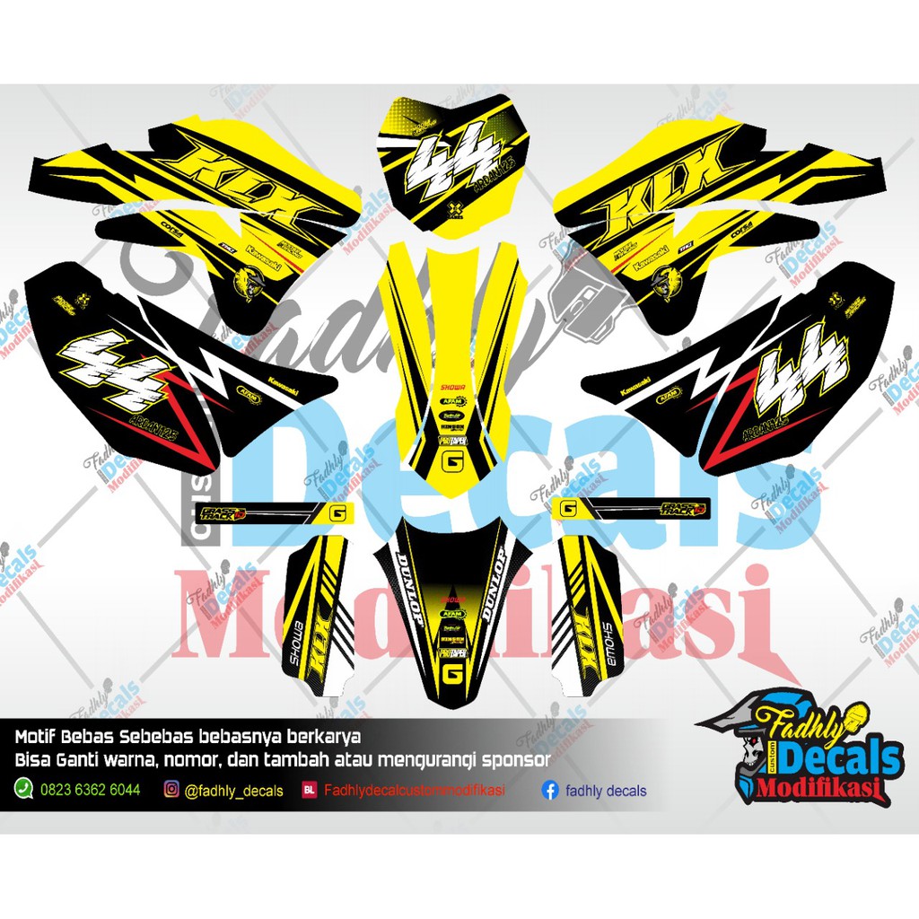 Decal KLX Gordon Kuning keren