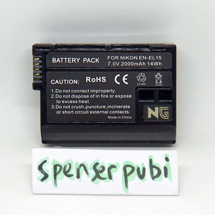 Baterai Nikon D850 D810 D780 D750 Z9 Z7 Z6 Z5 D800 D800E D610 D600 D500 EN-EL15 EN-EL15A EN-EL15B Ba