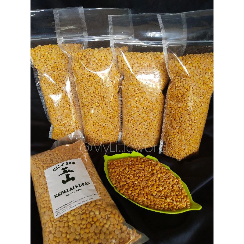KEDELAI KUPAS GIOK SAN 1 KG & 500 G