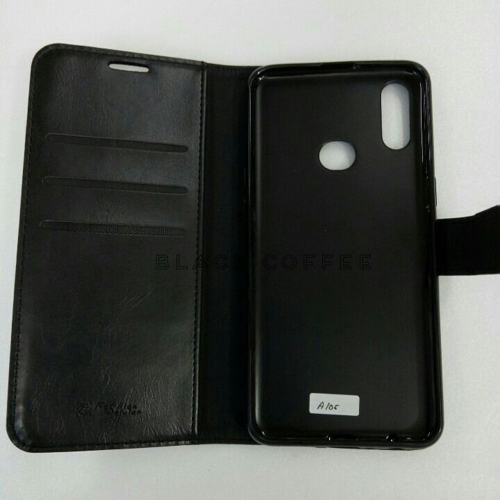 sarung buku kulit samsung A10s 2019 LEATHER CASE FASHION samsung