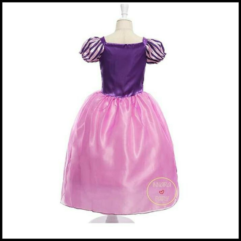 Dress princess anak rapunzel costum cost play costume