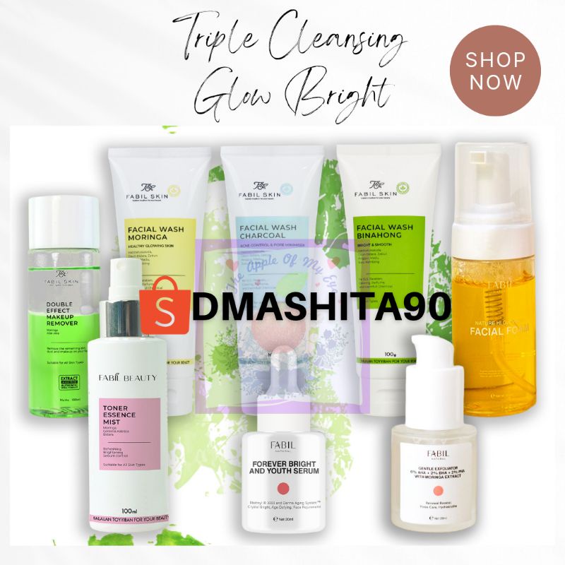 Paket Fabil triple cleansing Glow Bright Paket Fabil triple cleansing Glow Healthy paket fabil acne 