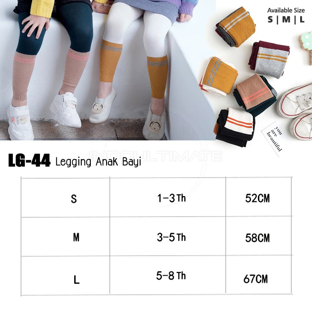 1Pcs Legging Anak Bayi Balita Celana Panjang Kaki Buka Anak Balita Perempuan Laki Laki LG-44 Celana Leging Bayi Import Murah Bawahan Celana Anak Balita Cewek Cowok