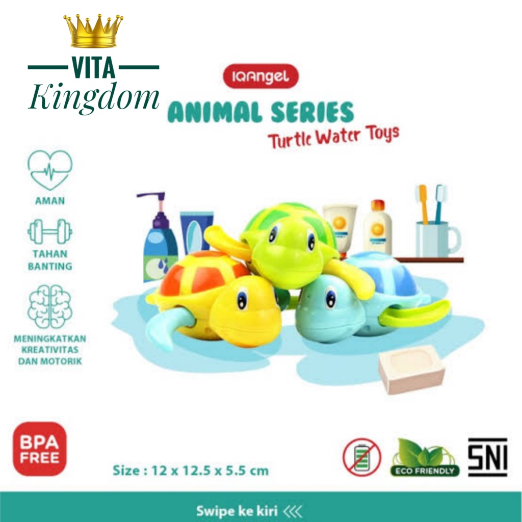 Mainan IQ Angel TURTLE Water / Bath Toys - Mainan Bak Mandi / Spa Kolam Kura Kura Air Lucu IQangel B