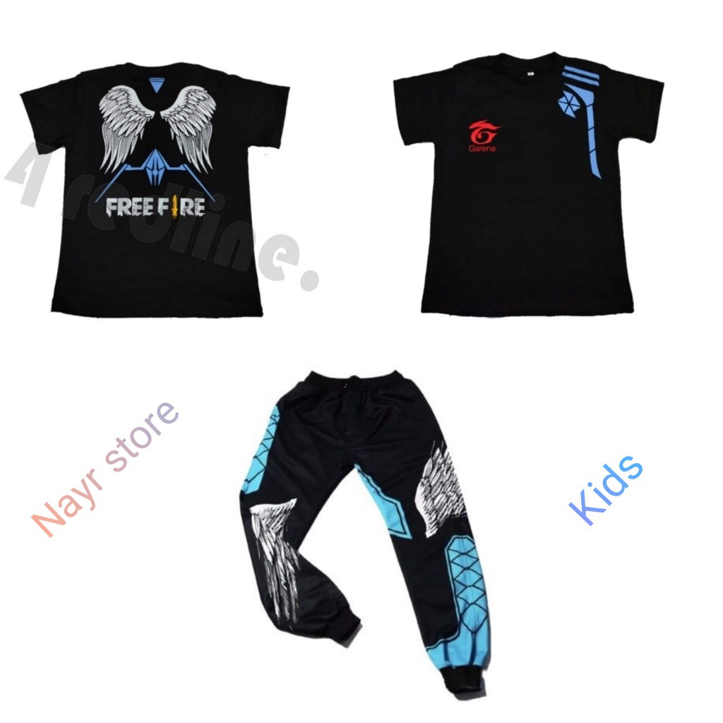 Setelan Celana Gaming ff dan Baju ff anak Bnl Heroic Angel Calca Angelica