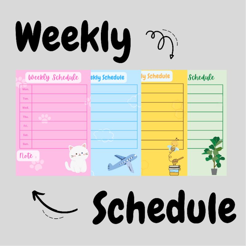 

WEEKLY SCHEDULE / WEEKLY PLANNER 1 BULAN