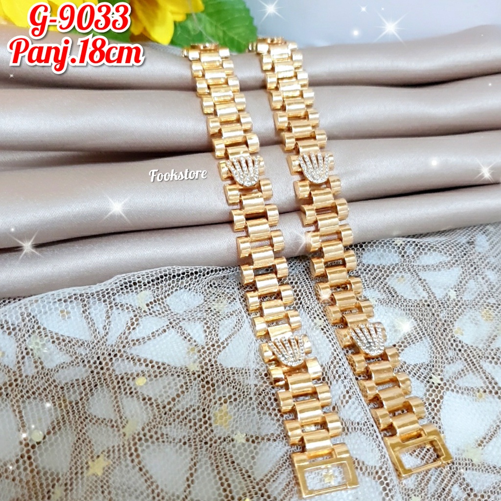 COD GELANG TANGAN WANITA MODEL PERHIASAN LUXURY MEWAH &amp; ELEGAN/ANTI ALERGI