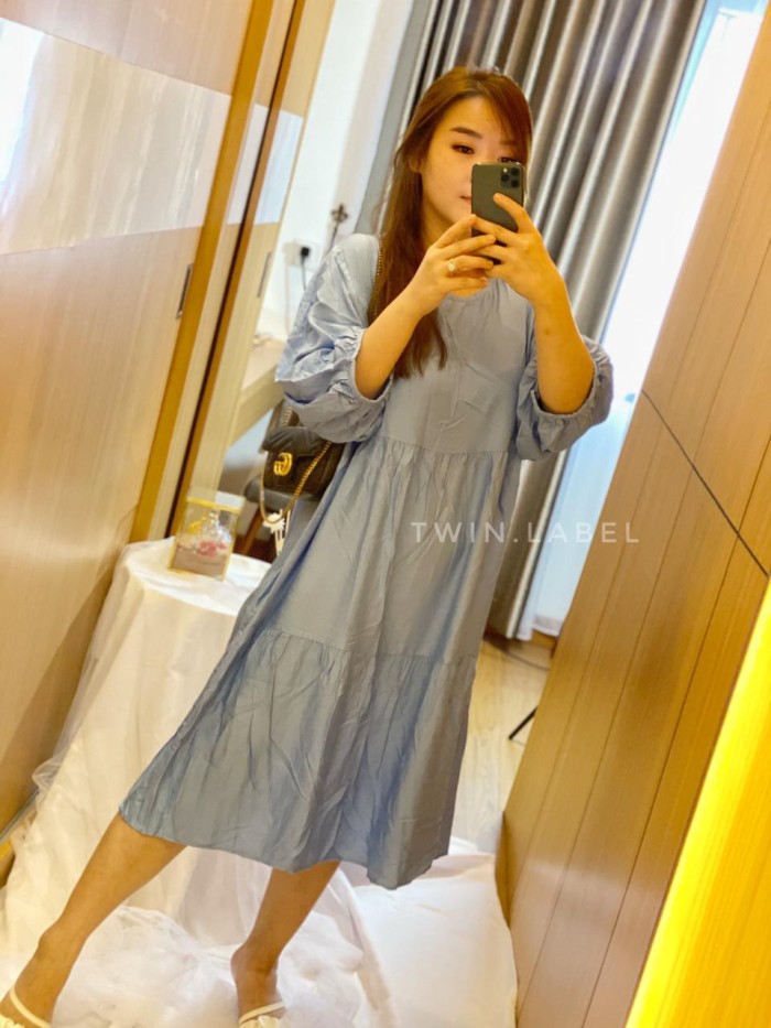 IM dress korean babydoll - brown