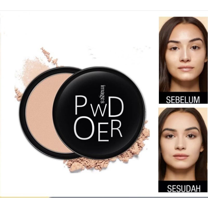 Bedak Padat Glowing Tahan Lama Anti Air Make Up Compact Powder