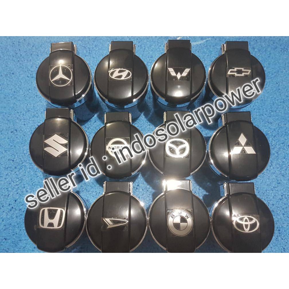 Asbak Led mobil Premium Logo Merk Honda Toyota Mazda Nissan Mitsubishi Mercy BMW Chevrolet dll