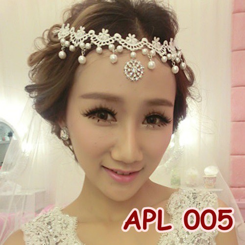 [PRODUK TERLARIS] NECKLACE MUTIARA HEADPIECE KALUNG PENGANTIN WANITA APL005