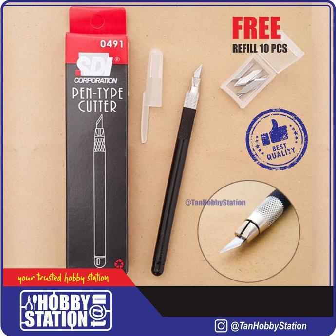 

Pen Cutter Sdi 0491 + Refill 10 Pcs - 0491