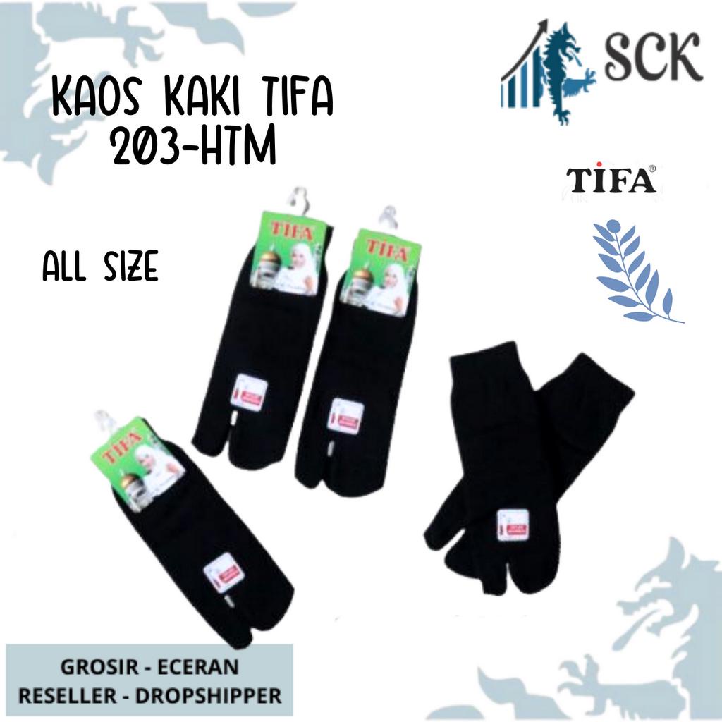 Kaos Kaki Wanita TIFA 203 Tumit Muslim Warna Hitam / Kaos Kaki Wanita Muslimah TUMIT 2 Jari