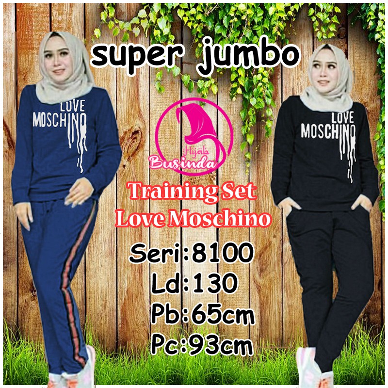 Stelan Muslim Baju Olahraga Muslimah Baju Olahraga Wanita Training Set Love Moschino Ukuran Jumbo Shopee Indonesia