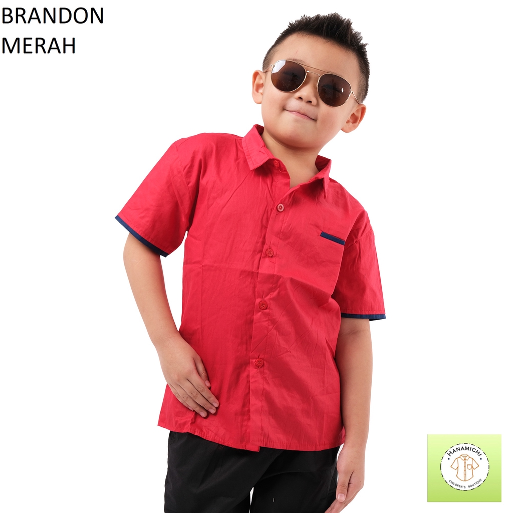 Hanamichi BRANDON Kemeja Anak Lengan Pendek