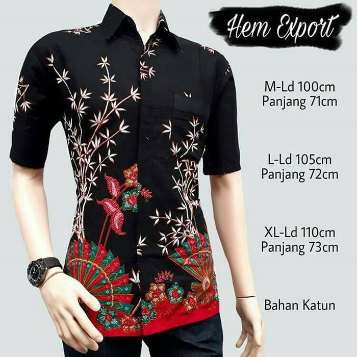 kemeja batik pria hitam modern | BATIK PEKALONGAN