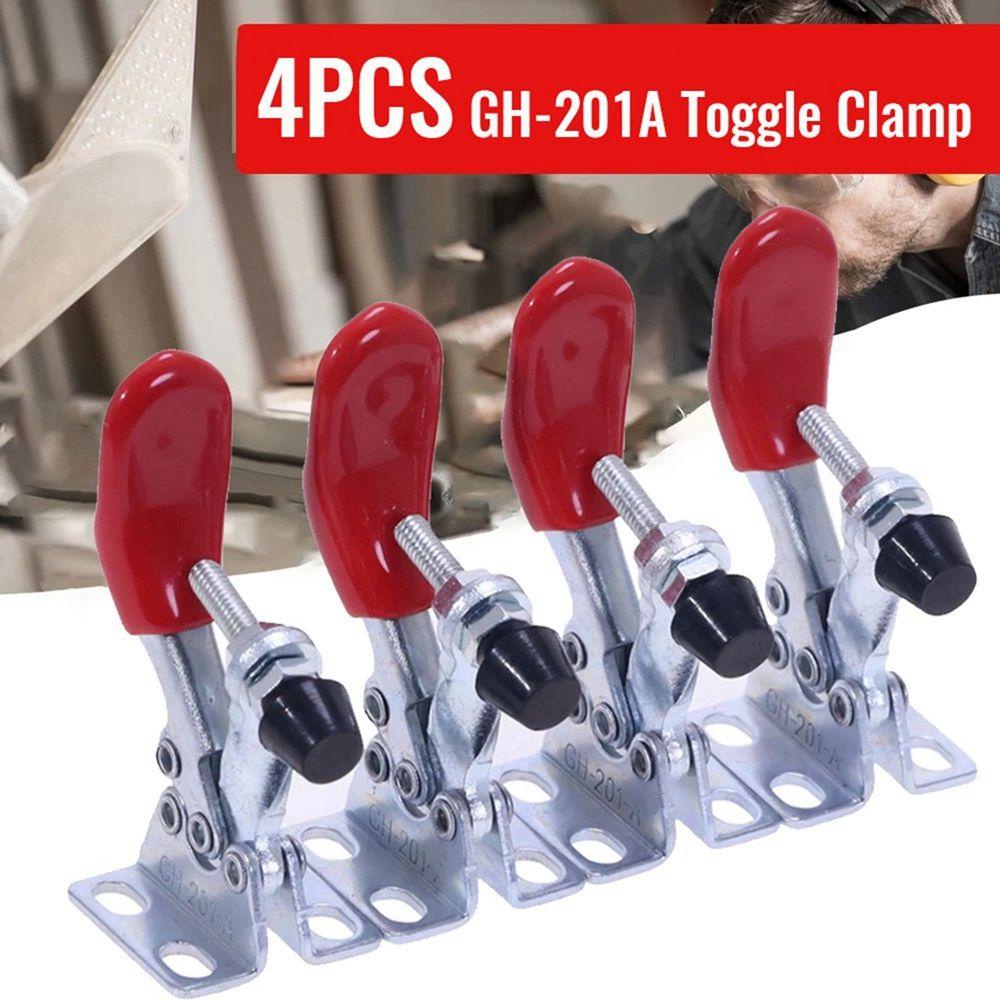 Rebuy Toggle Clamp GH-201A 4pcs Horizontal Quick Release Klem Set Joinery Klem Alat Pertukangan