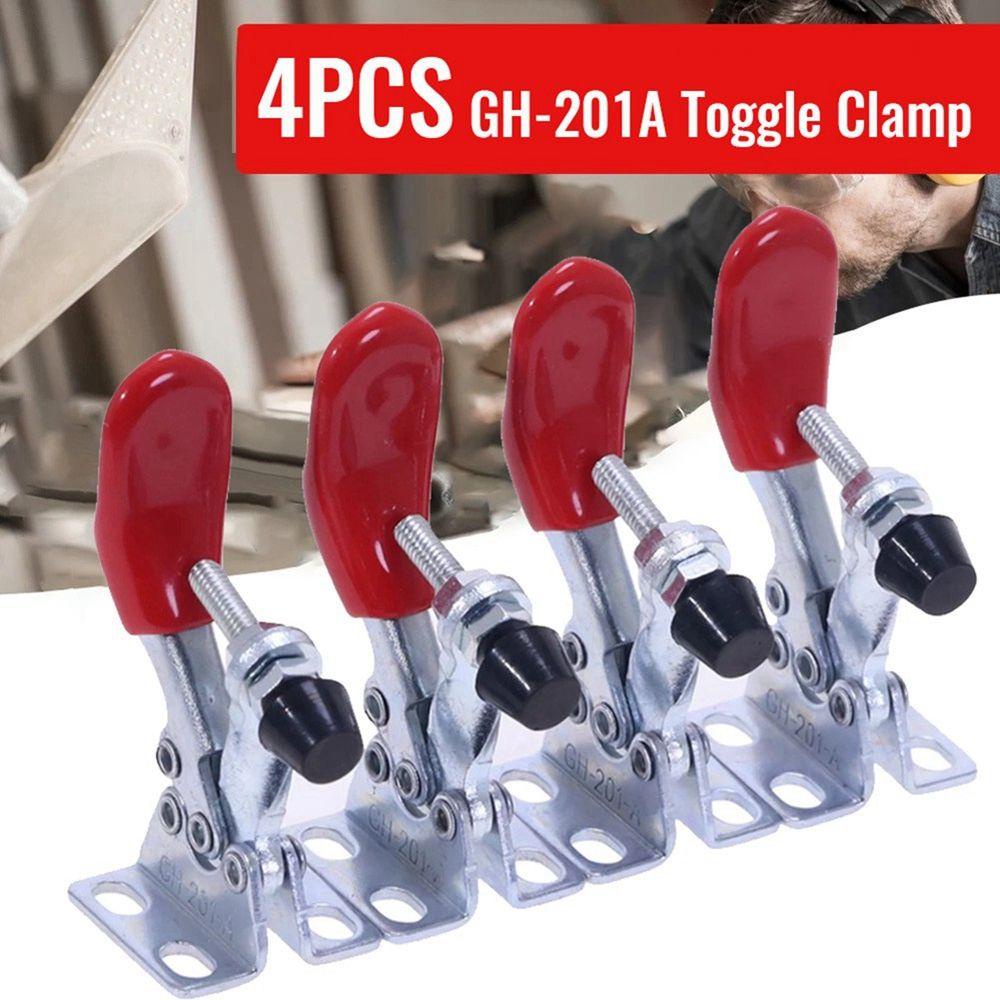 Toggle Clamp GH-201A 4pcs Horizontal Quick Release Heavy Duty Joinery Klem Alat Pertukangan