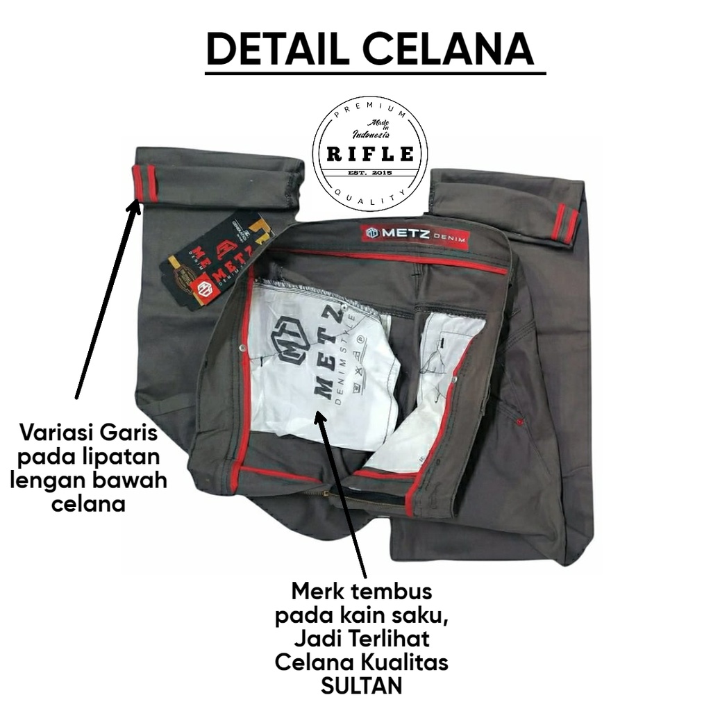 TERBARU Cealana Chinos Selvedge / Celana pria chino slimfit panjang kerjaharian