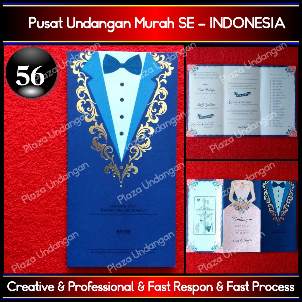ERBA 88196 / undangan nikah / undangan pernikahan /blanko undangan/kertas undangan/undangan murah