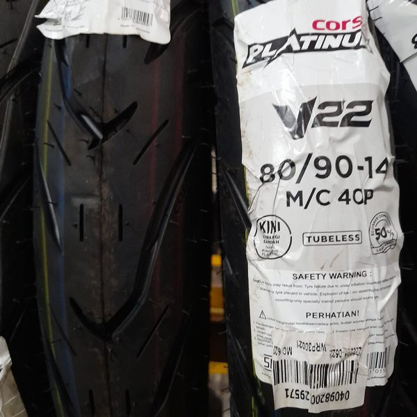 Ban motor matic Corsa V22 80 90 14 platinum tubeless mio beat vario