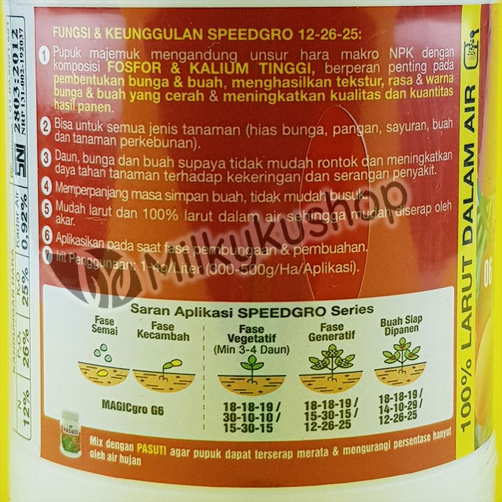 PUPUK SPEEDGRO 06 BUNGA DAN BUAH 500 GRAM KEMASAN PABRIK