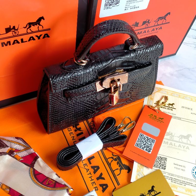 TAS SELEMPANG HIMALAYA SNAKE ORI FREE BOX+PAPERBAG FULLSET