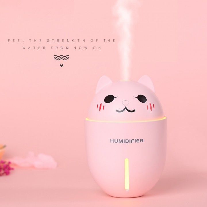 Mini Lucky Cat 3 in 1 Mini Humidifier LED Light Mini Fan 320ML