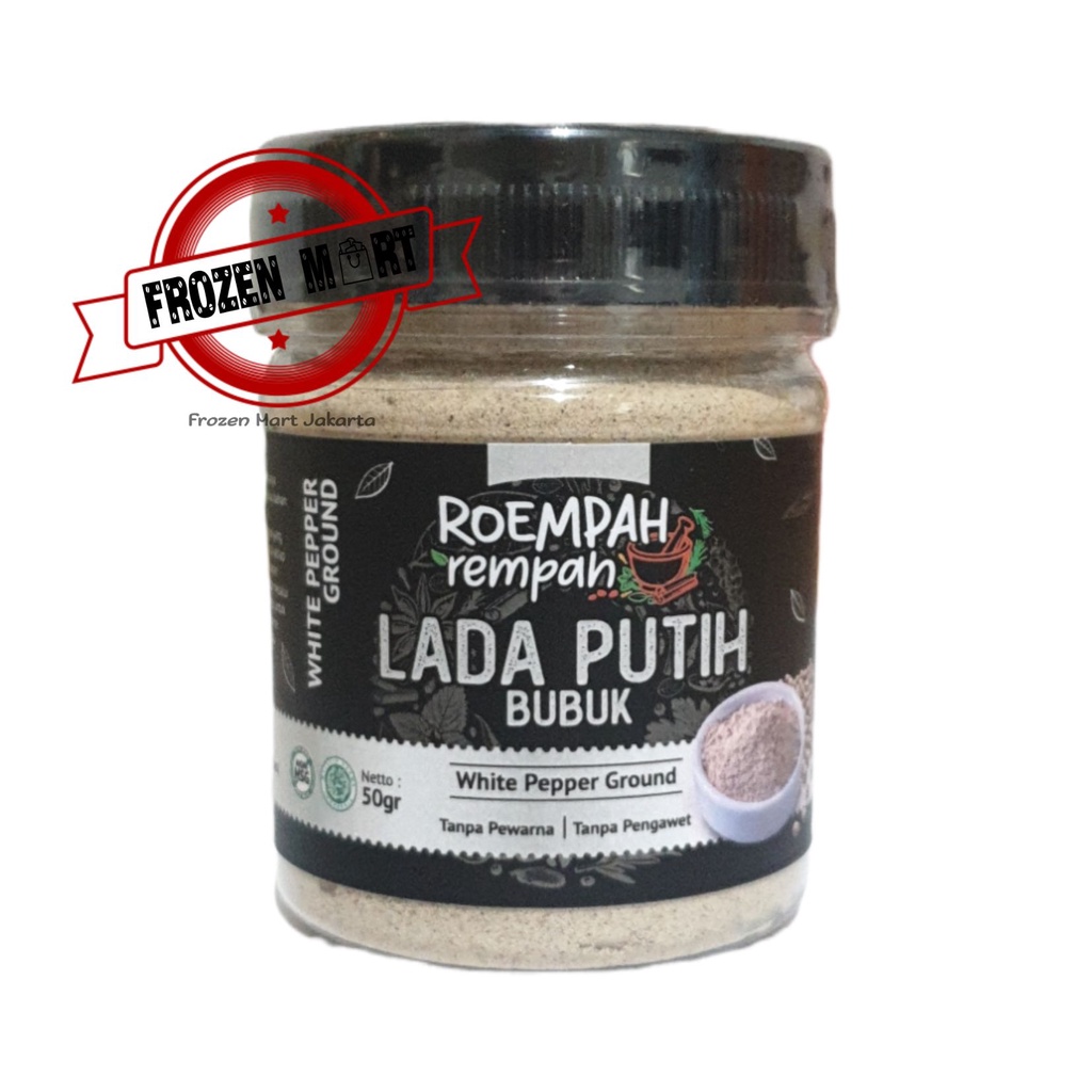 ROEMPAH REMPAH Lada Putih Bubuk / Merica / White Pepper Ground 50Gr