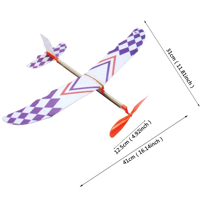 Mainan Pesawat Terbang Glider Tenaga Karet DIY Untuk Edukasi Sains Anak