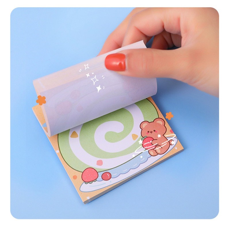 STIKY NOTES LUCU MEMO PAD BERUANG COKLAT tema kue-4