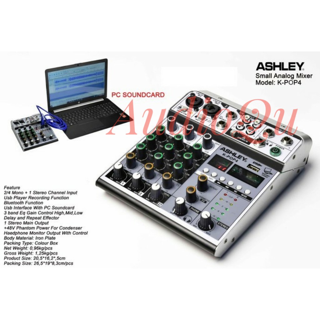Mixer Audio Ashley KPOP 4/ K POP4/ KPOP4 USB Bluetooth Original