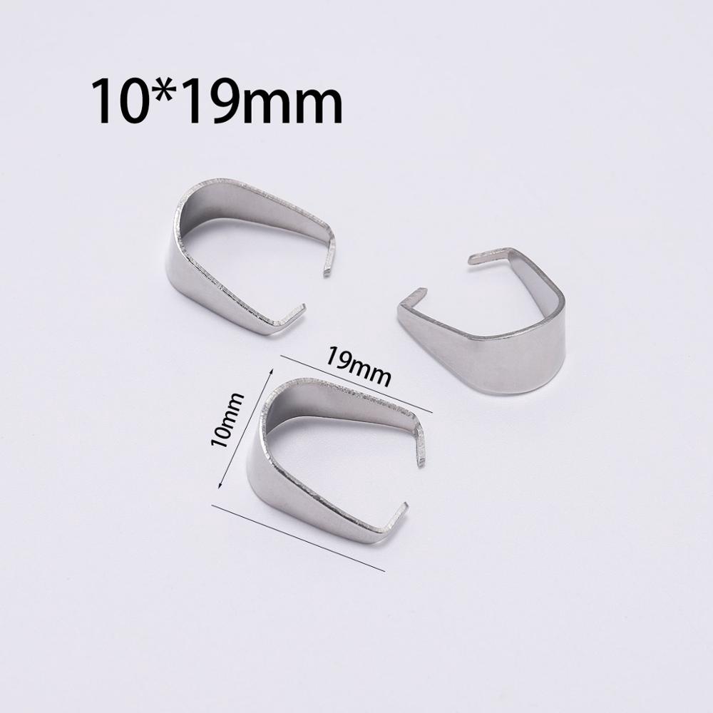 50/100pcs Stainless Steel Pendant Pinch Bail Clasps Necklace Hooks Clips Connector For Jewelry Making Findings Accessories DIY