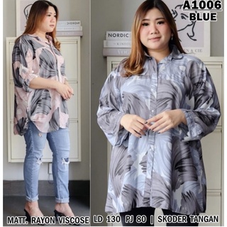 BAJU ATASAN KEMEJA WANITA JUMBO BIG SIZE KOREAN STYLE LD 130cm XXL XXXL 5214 OVERSIZE BAJU HAMIL KEM