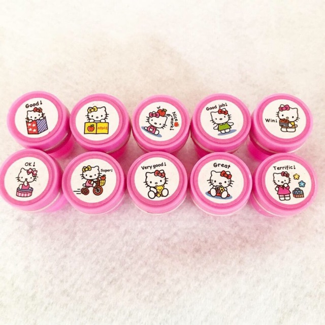 

Stempel stamp cap anak hello kitty, cap motivasi, reward untuk anak, bagus dan lucu