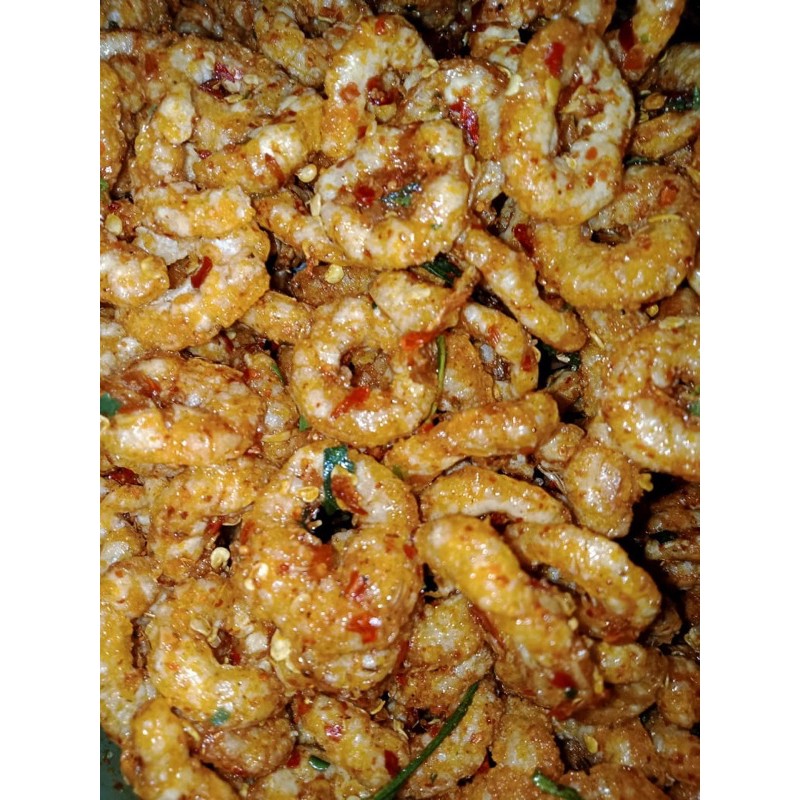 

Lanting Udang / Ring Udang Bumbu Rempah Pedas Manis Gurih