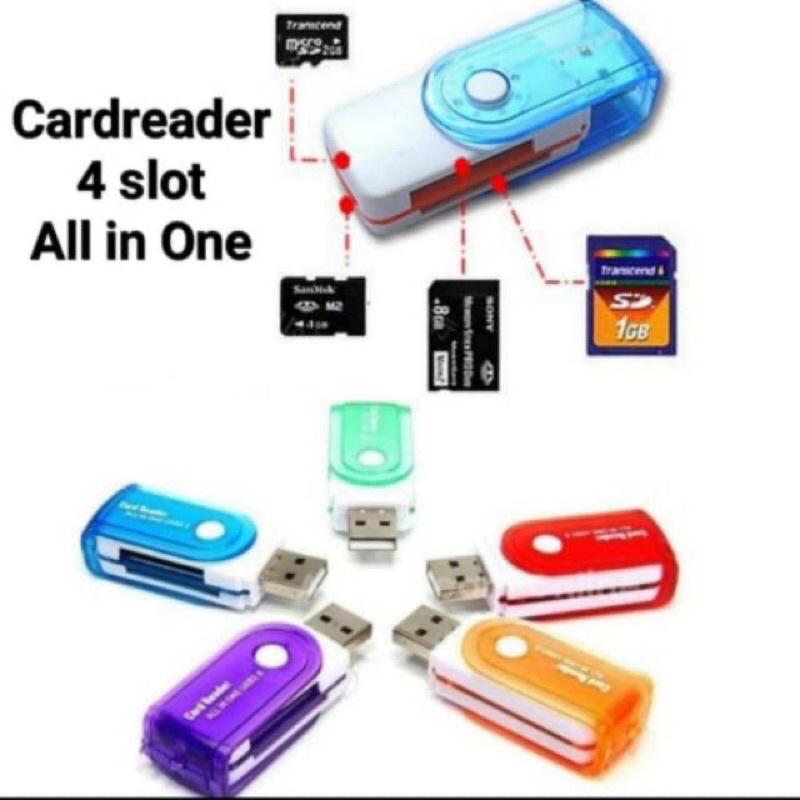 Card Realder Multi 4Slot Putar Cr Realder Multi fungsi