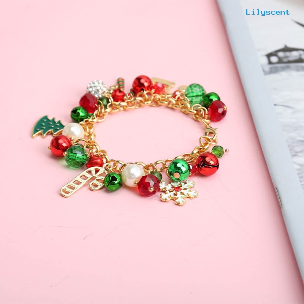 Gelang Kristal Imitasi Bentuk Pohon Natal Snowflake Bahan Alloy Untuk Pesta